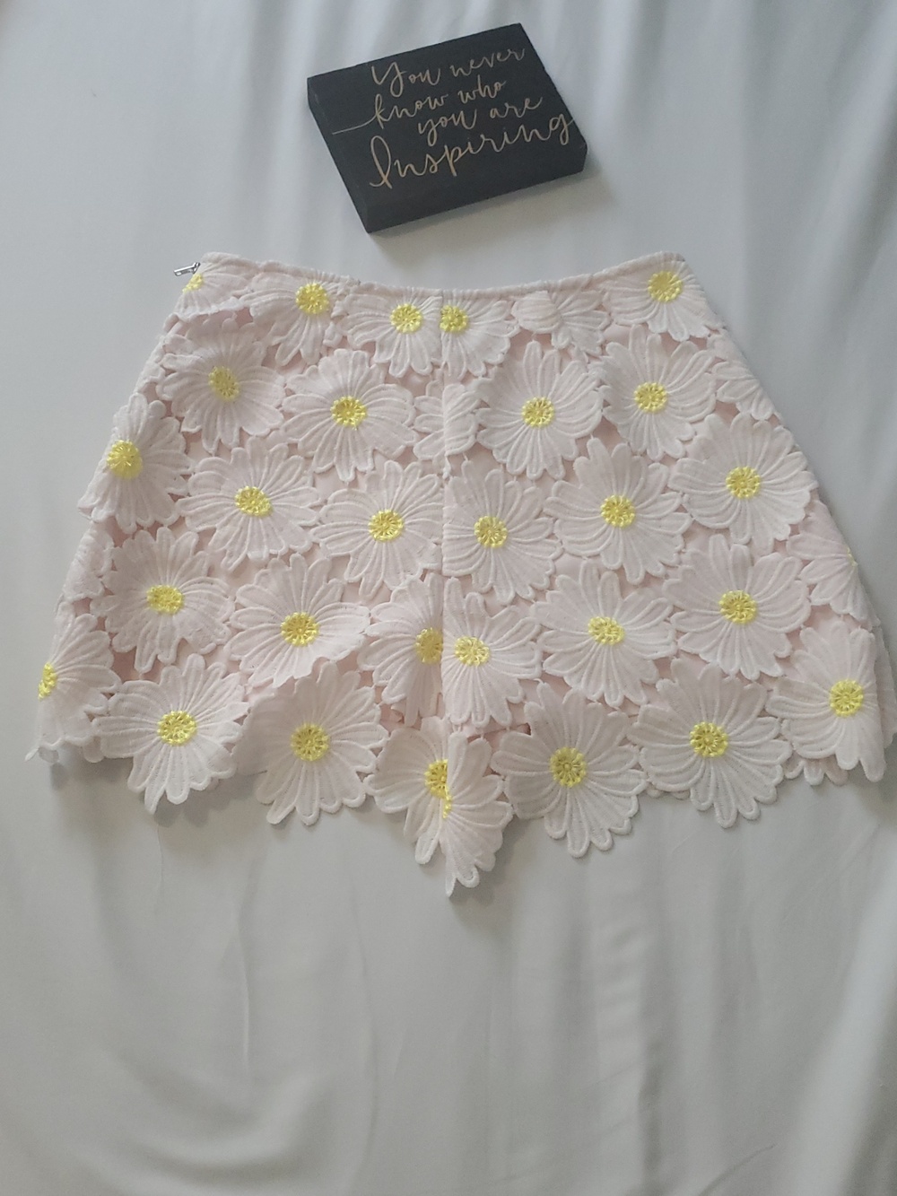 SKORT Floral Daisy  Pink with Yellow Accents So Cute